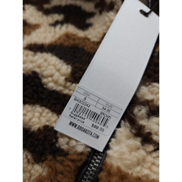 New BB Dakota Brown Camo Wilder Yes Teddy Bear Jacket Small - Picture 9 of 11